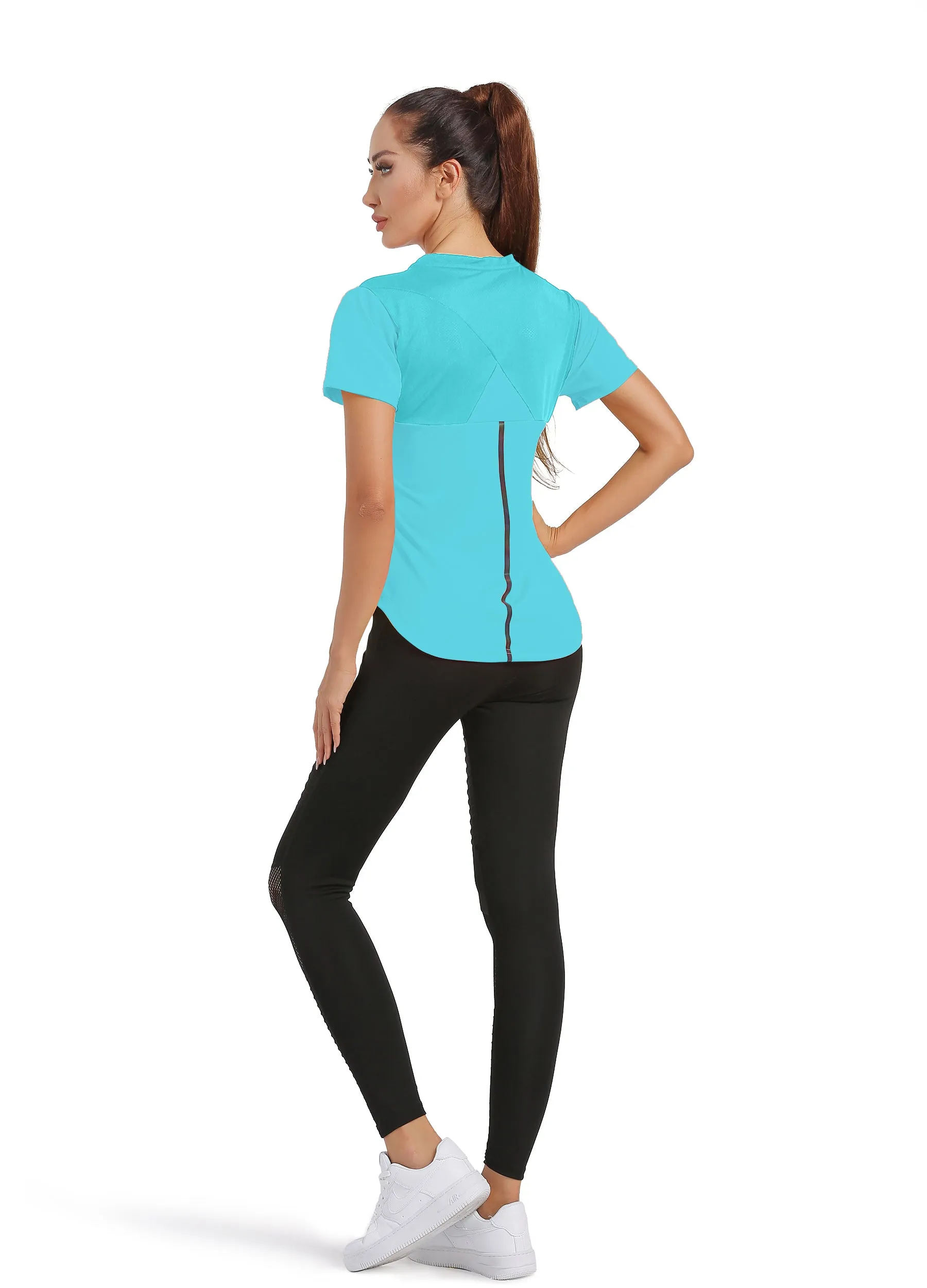 4POSE Women's Summer Round Neck Quick Dry Stretch Sport Tee(Clearance)