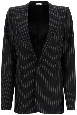 Alexander Mcqueen Striped Jacket With Voluminous