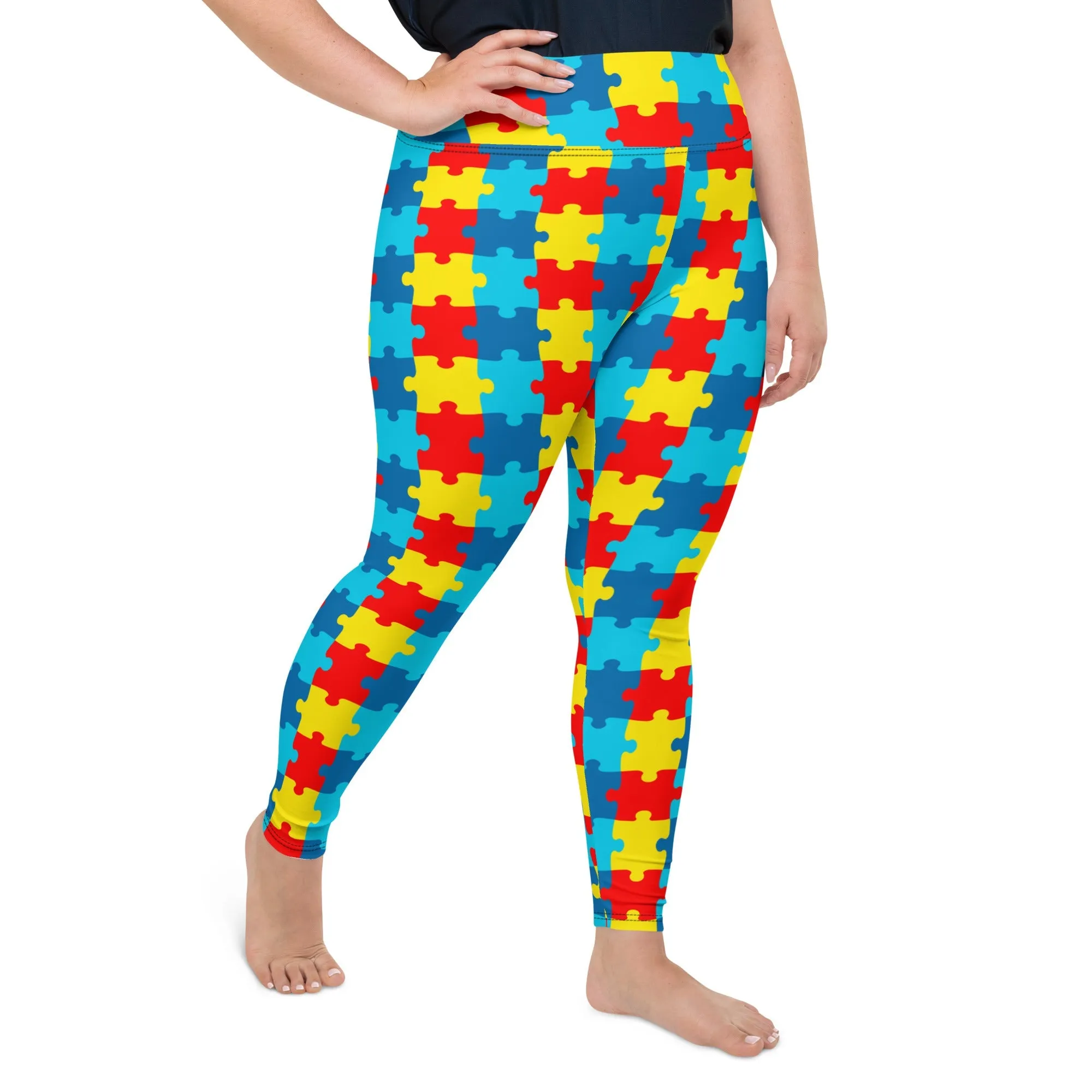 Autism Awareness Plus Size Leggings