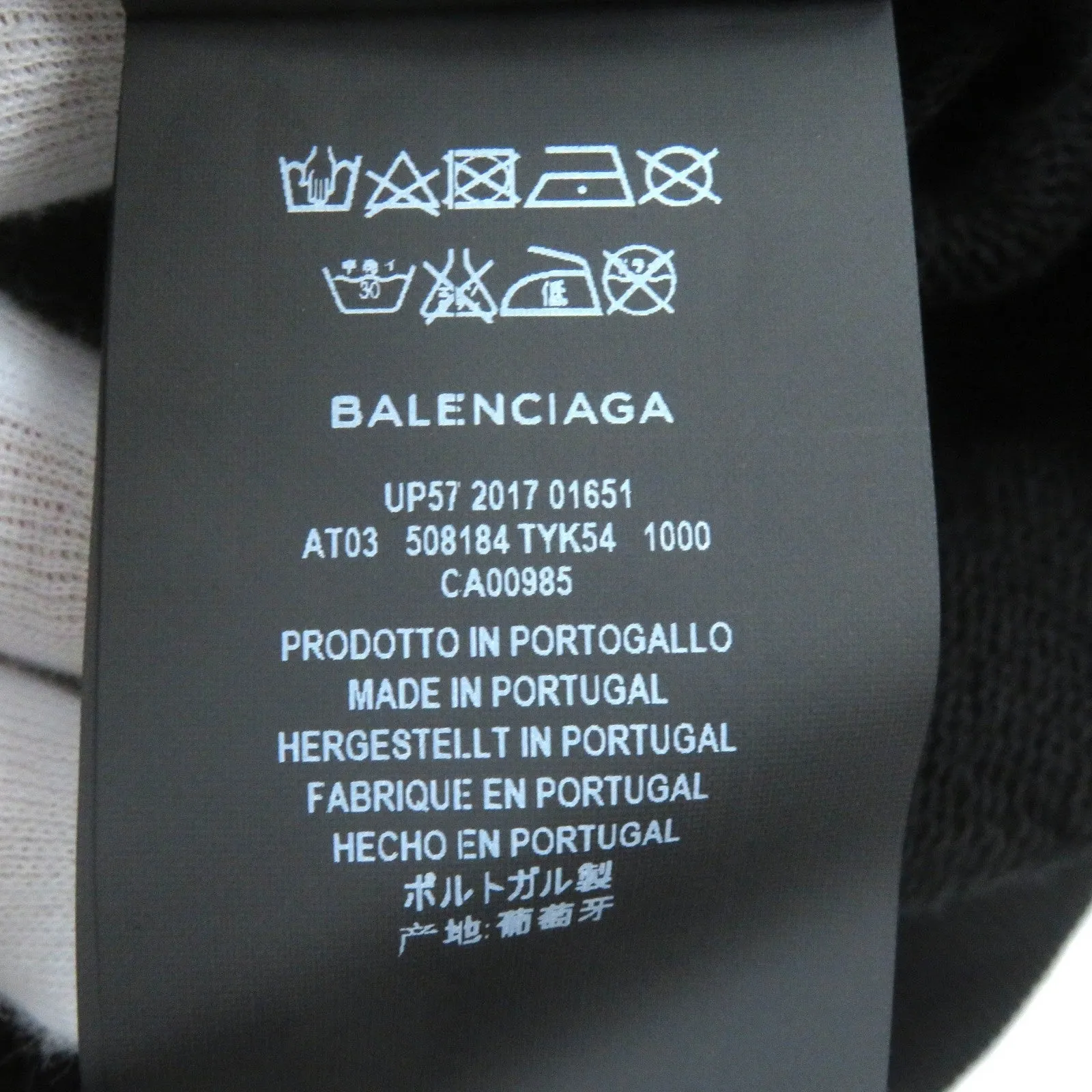 Balenciaga Cotton Back Logo Oversized Pullover