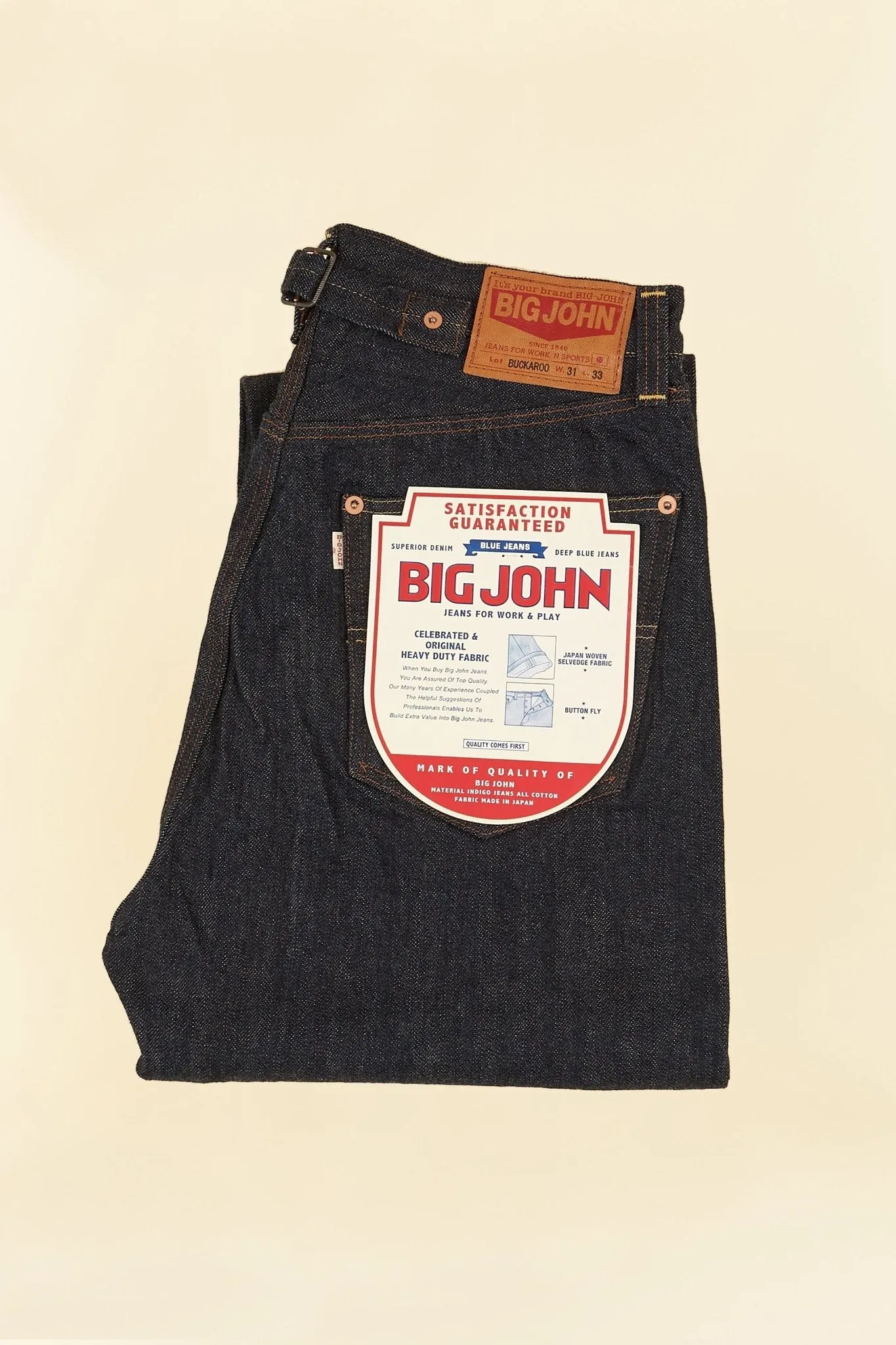 Big John Buckaroo Straight Selvedge Jeans - 14oz