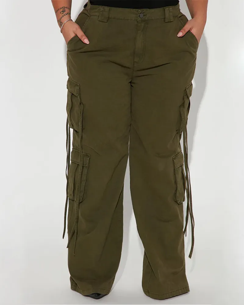 Casual Multi-Pocket Loose Pants