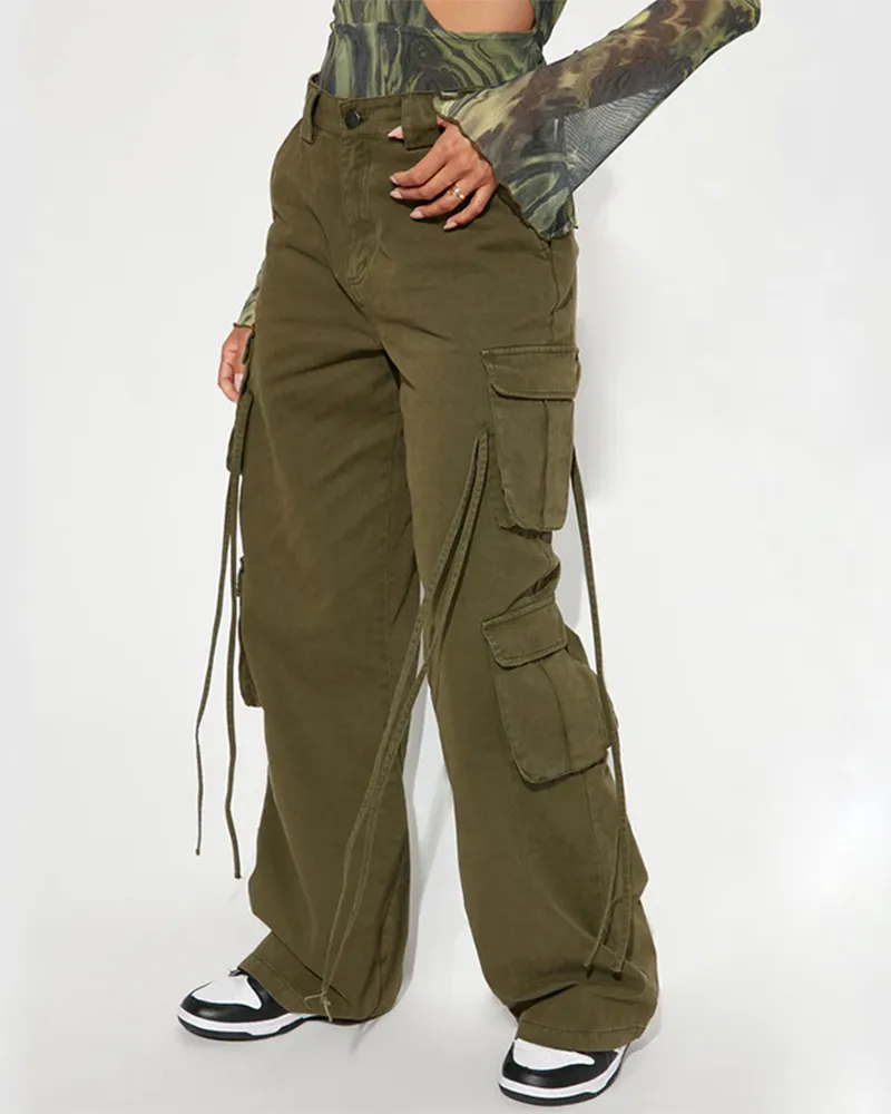 Casual Multi-Pocket Loose Pants