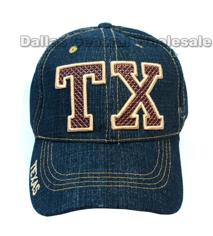 Casual Texas Denim Caps Wholesale