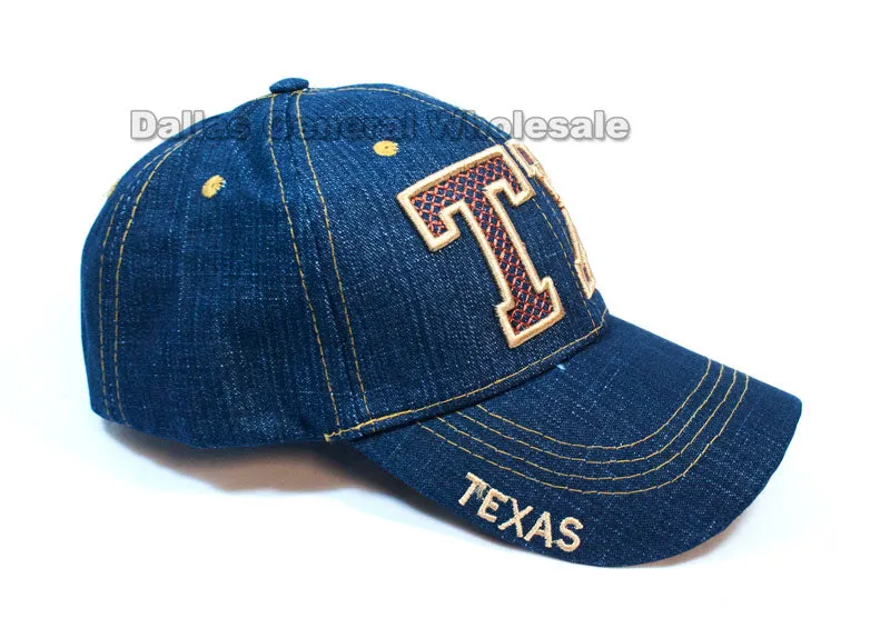 Casual Texas Denim Caps Wholesale