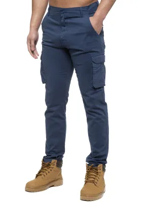 Enzo | Mens Cargo Straight Fit Jeans