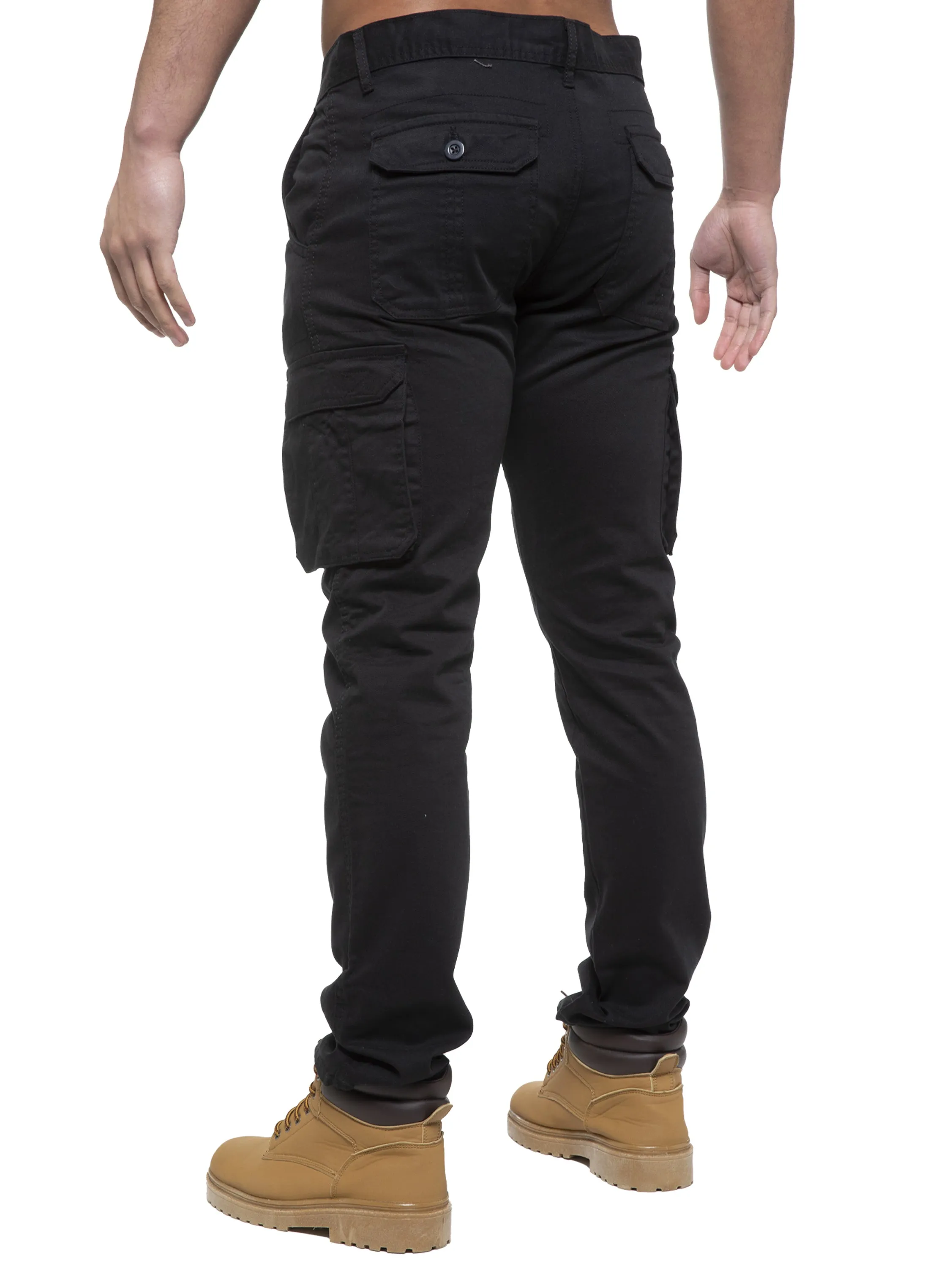 Enzo | Mens Cargo Straight Fit Jeans