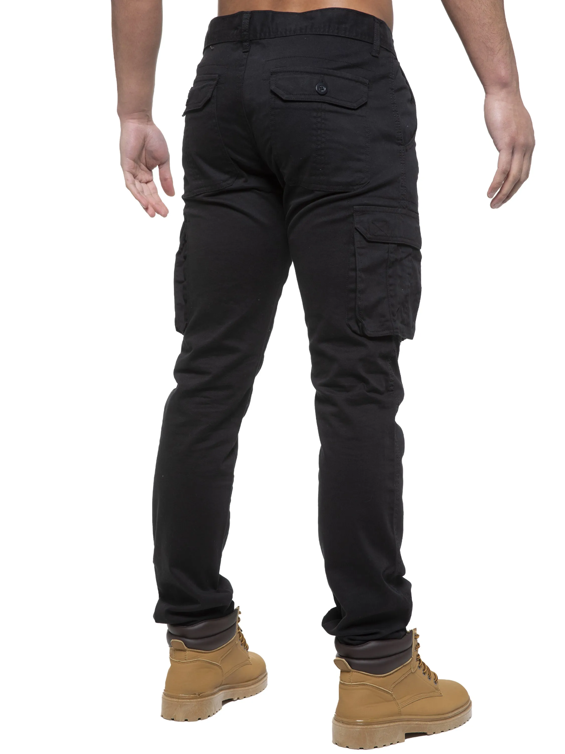 Enzo | Mens Cargo Straight Fit Jeans