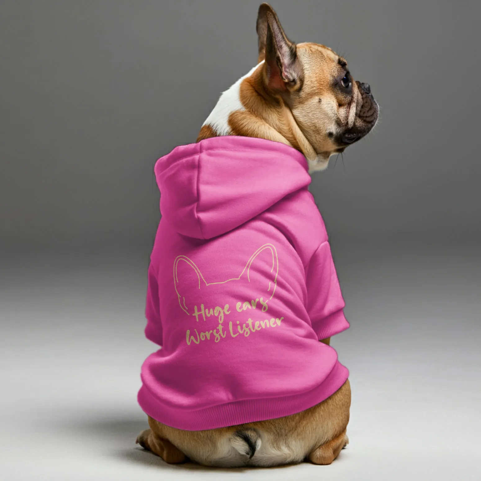 Huge Ears - Personalized French Bulldog Hoodies with Funny Quotes – Stylish, Cozy, and Premium 100% Cotton