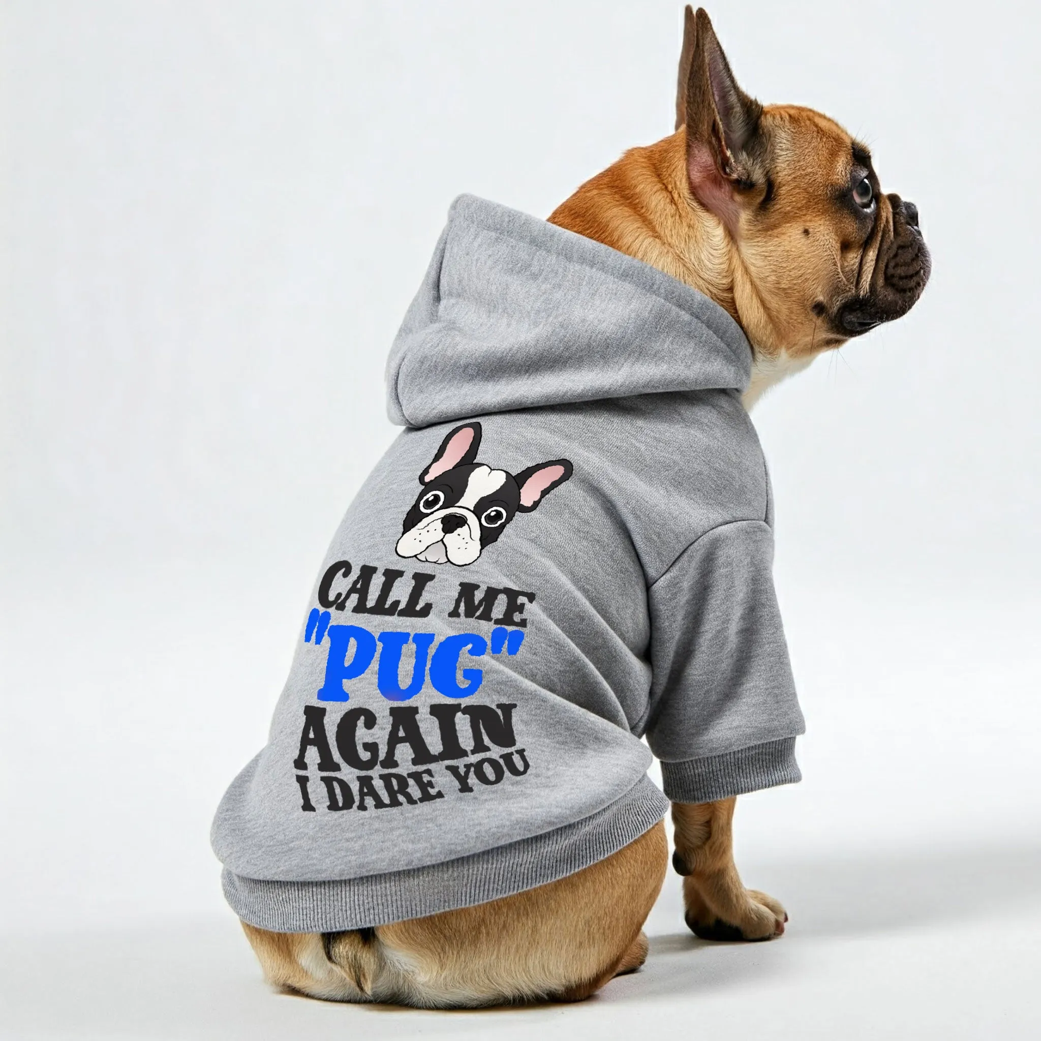 I Dare You - Personalized French Bulldog Hoodies with Funny Quotes – Stylish, Cozy, and Premium 100% Cotton