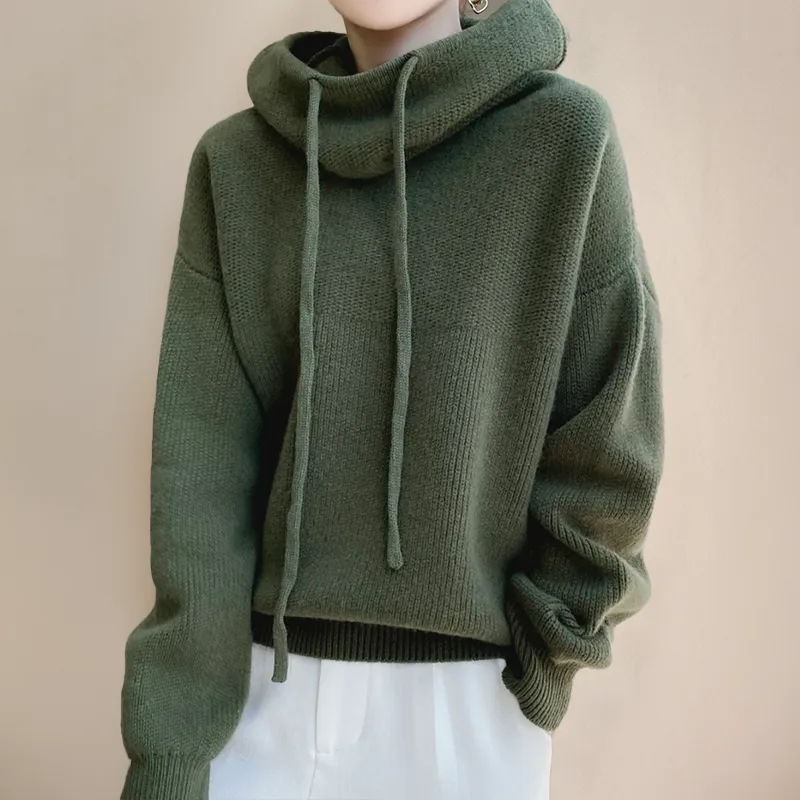 Ivyshape | Cozy Knitted Hoodie