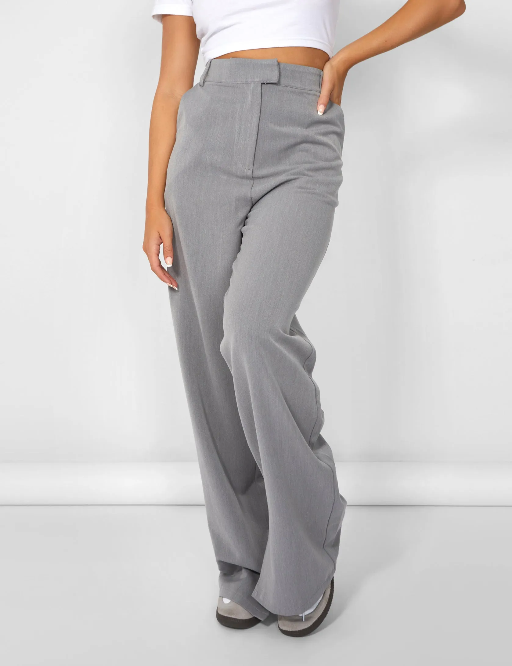 Kaiia Tailored Trousers Grey