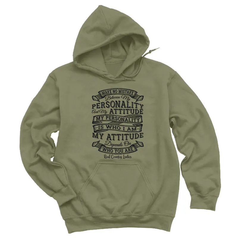 Personality Attitude Black Print Hoodies & Long Sleeves