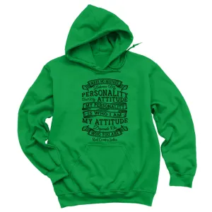 Personality Attitude Black Print Hoodies & Long Sleeves