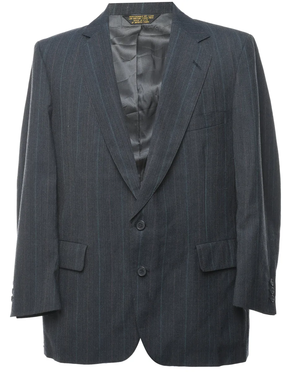 Pinstriped Dark Grey Blazer - XL