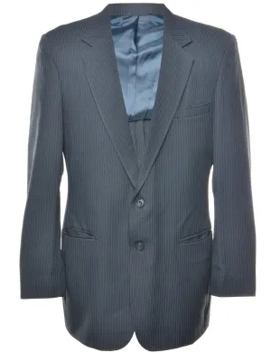 Pinstriped Navy Blazer - L