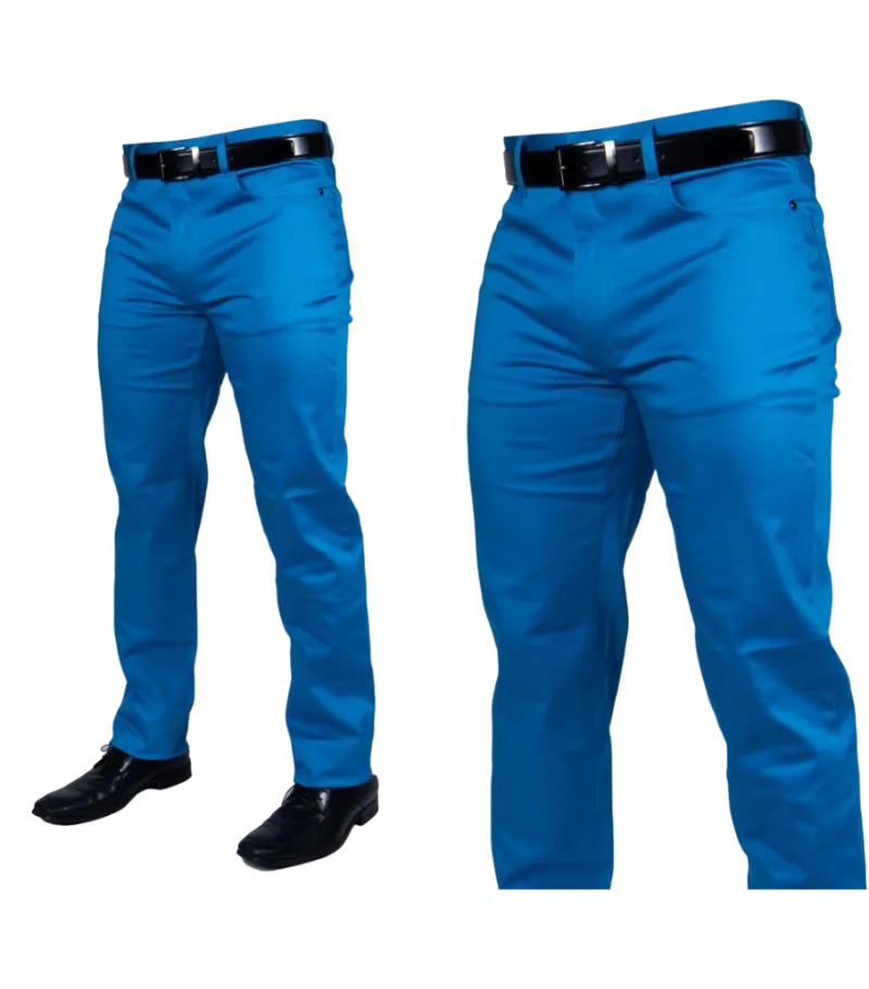 Prestige Royal Blue Men's Classic-Fit Jeans 100% Cotton