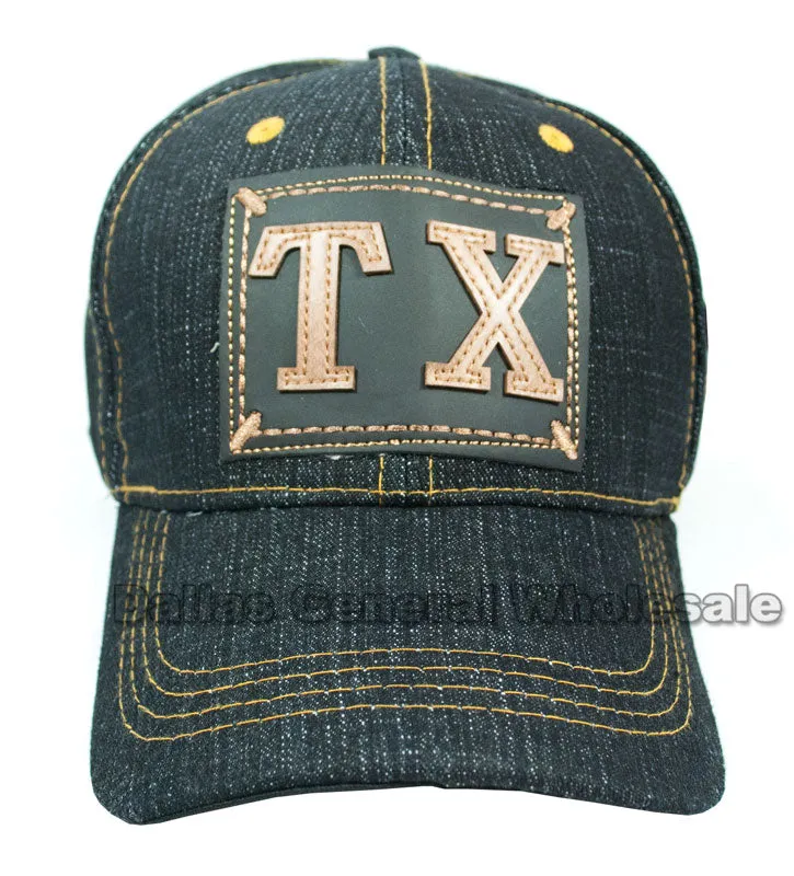 "TX" Casual Denim Baseball Caps Wholesale