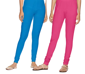 Rupa churidar blue and pink Leggings for ladies (Pack of 2)