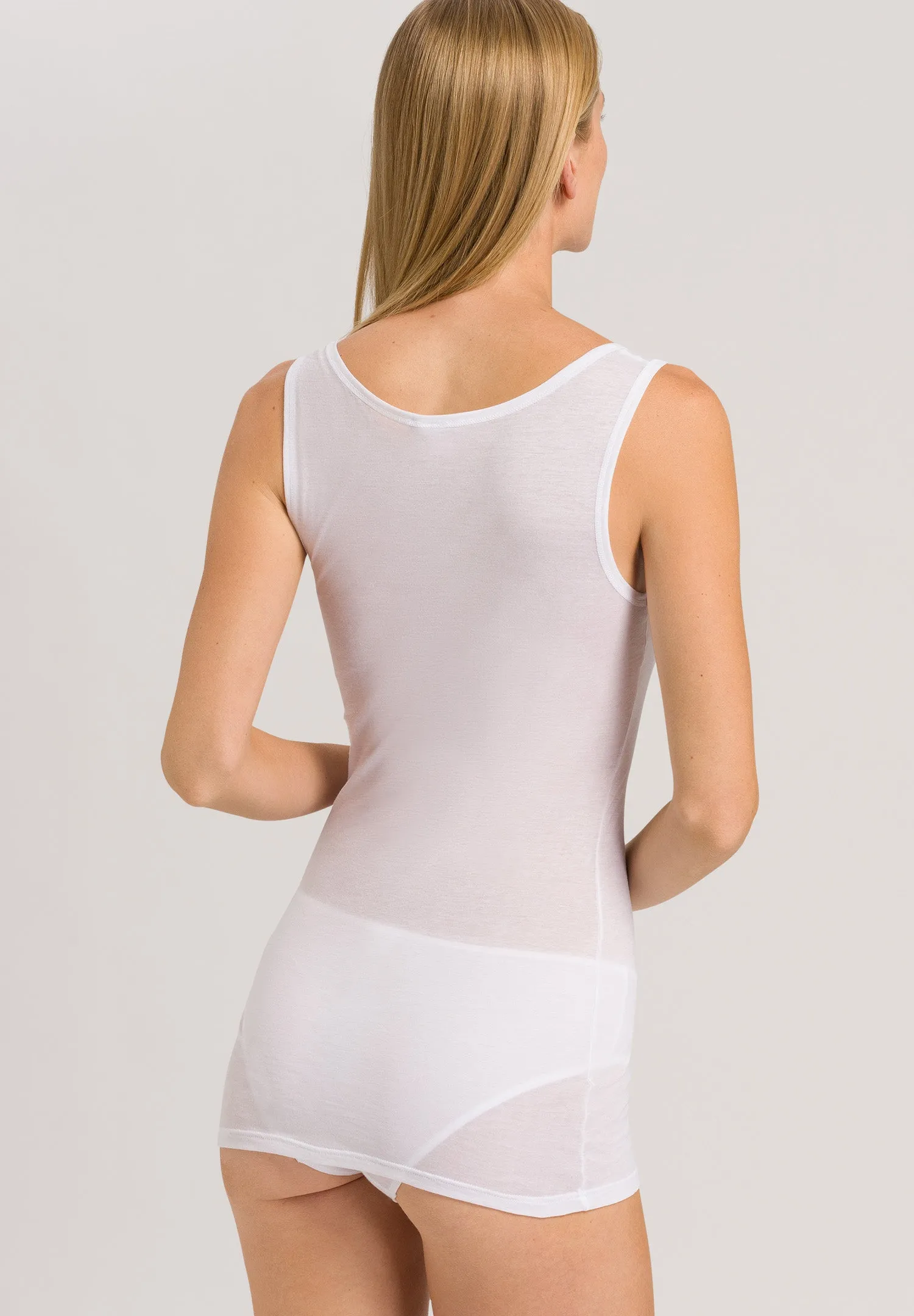 Ultralight Cotton Round Neck Tank Top | White 71821-101