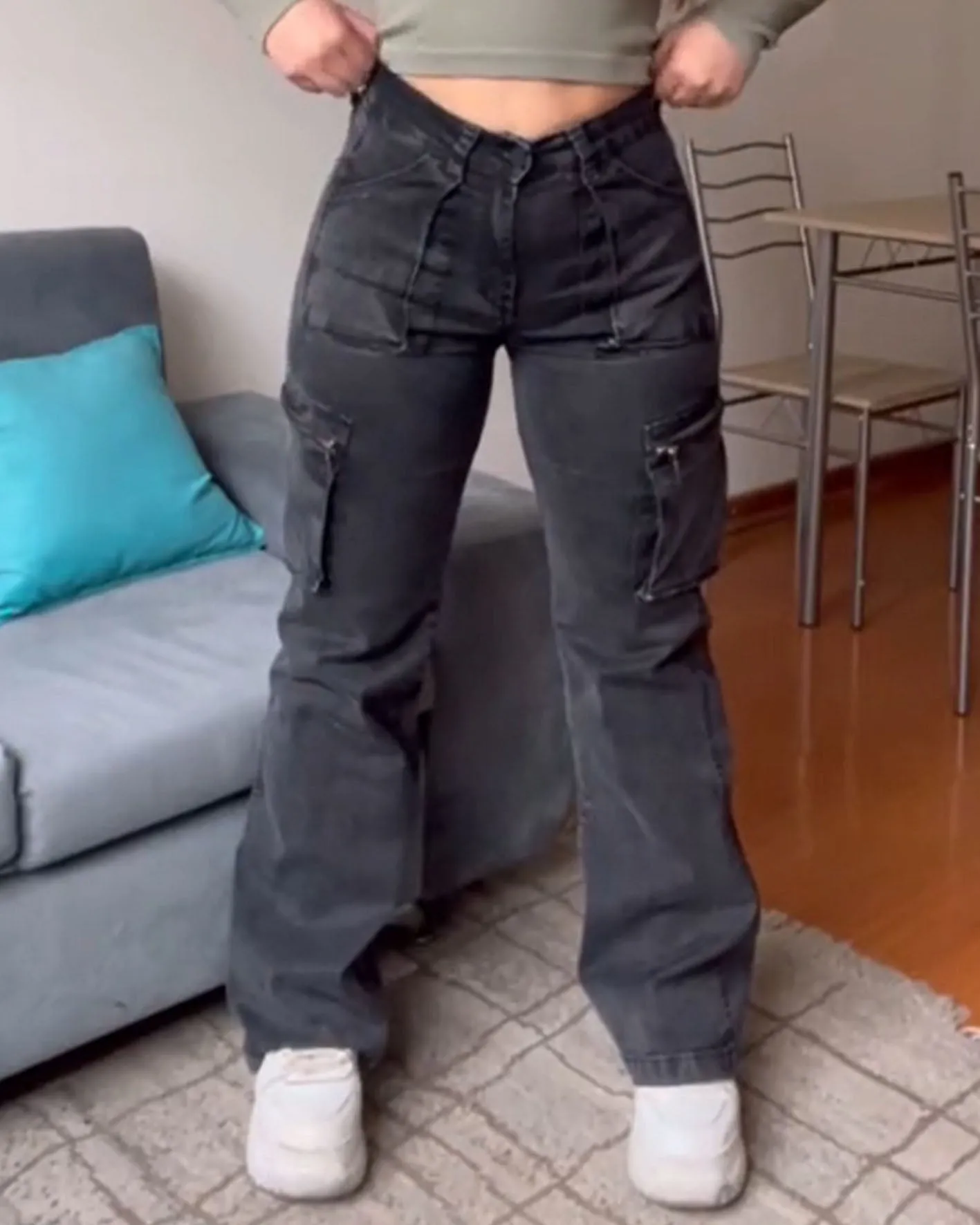 Women's Cool Cargo Jeans With Big Pockets