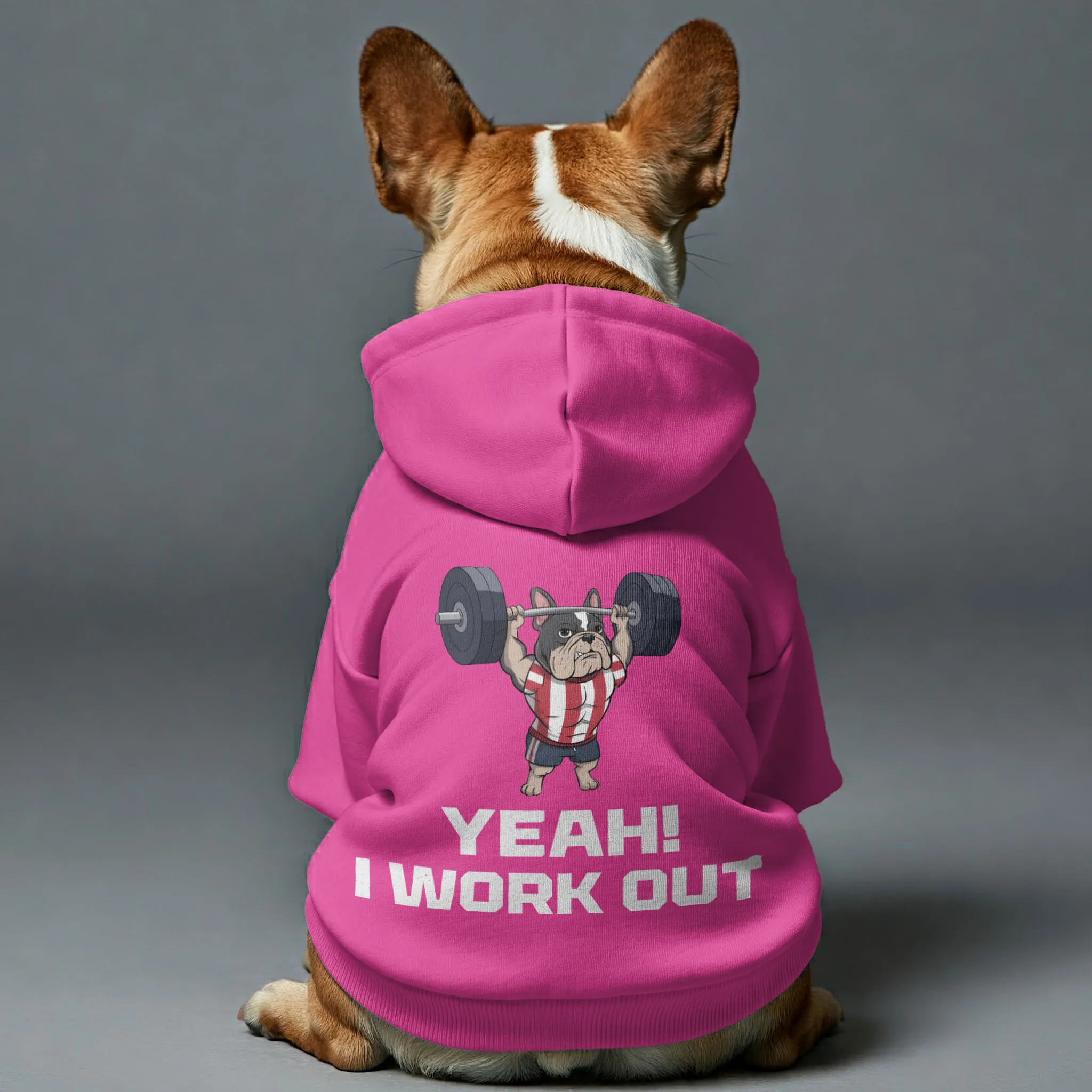 Yeah i Work out - Personalized French Bulldog Hoodies with Funny Quotes – Stylish, Cozy, and Premium 100% Cotton