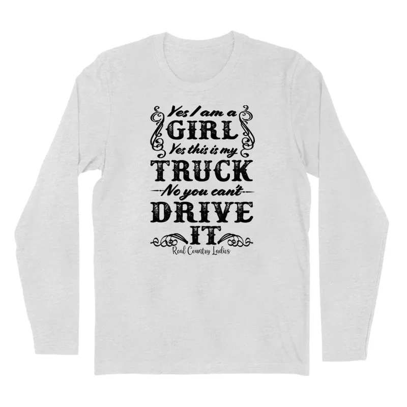 Yes I'm A Girl Black Print Hoodies & Long Sleeves